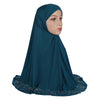 Dunkel-türkises Diamant-besetztes Hijab-Schal einer Modelin.