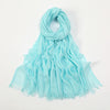 Elegante pañuelo modal de bambú azul aguamarina, drapeado y fluido