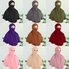 Ein Raster von zehn Frauen, die instant-Turban-Hijab-Haarbänder in verschiedenen Farben tragen.