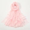 Pañuelo de hijab elegante de bambú rosa suave, drapeado y fluido