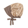 Elegant satin hijab cap and undercap set in beige and taupe colors