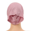 Rosa weicher modischer Baumwoll-Inner-Hijab-Schal auf einem Mannequin-Hals.