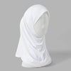 Weißer Instant-Baumwoll-Modal-Hijab-Tuch auf einem Mannequin.
