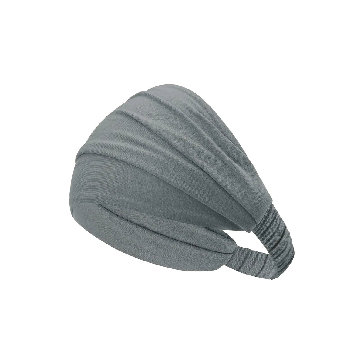 Ein grauer Premium-Stretch-Baumwoll-Hijab-Underscarf-Cap von der Seite.