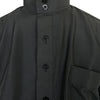 Schwarzes islamisches Jalabiya Thobe Kaftan Hemd mit Mandarin-Kragen und Knopfleiste