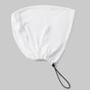 Weißer Luxuskleid-Jersey-Turban mit Schnurdetails.