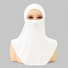 Hijab élastique blanc instant porté par une mannequin