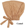 Pañuelo elegante modal beige anudado en turbante