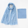 Light blue chiffon hijab and underscarf set displayed flat