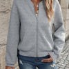 Women's Solid Color Zipper Jacket