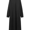 Robe musulmane noire pour hommes avec broderie rétro.