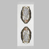 Pañuelo blanco vertical con imagen impresa personalizada de la Virgen María de Guadalupe.
