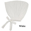 Pañuelo elegante y modesto blanco, doblado y atado
