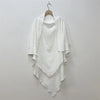 White two-layer everyday hijab scarf draped on a hanger against a light wall.