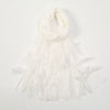 Pañuelo de hijab modal elegante de bambú blanco, drapeado y fluido