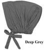 Pañuelo elegante turbante de modal gris oscuro doblado y atado
