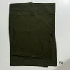 A dark olive green soft modal rayon hijab set folded flat.