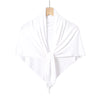 Foulard hijab en maillot triangle blanc élégant noué en nœud