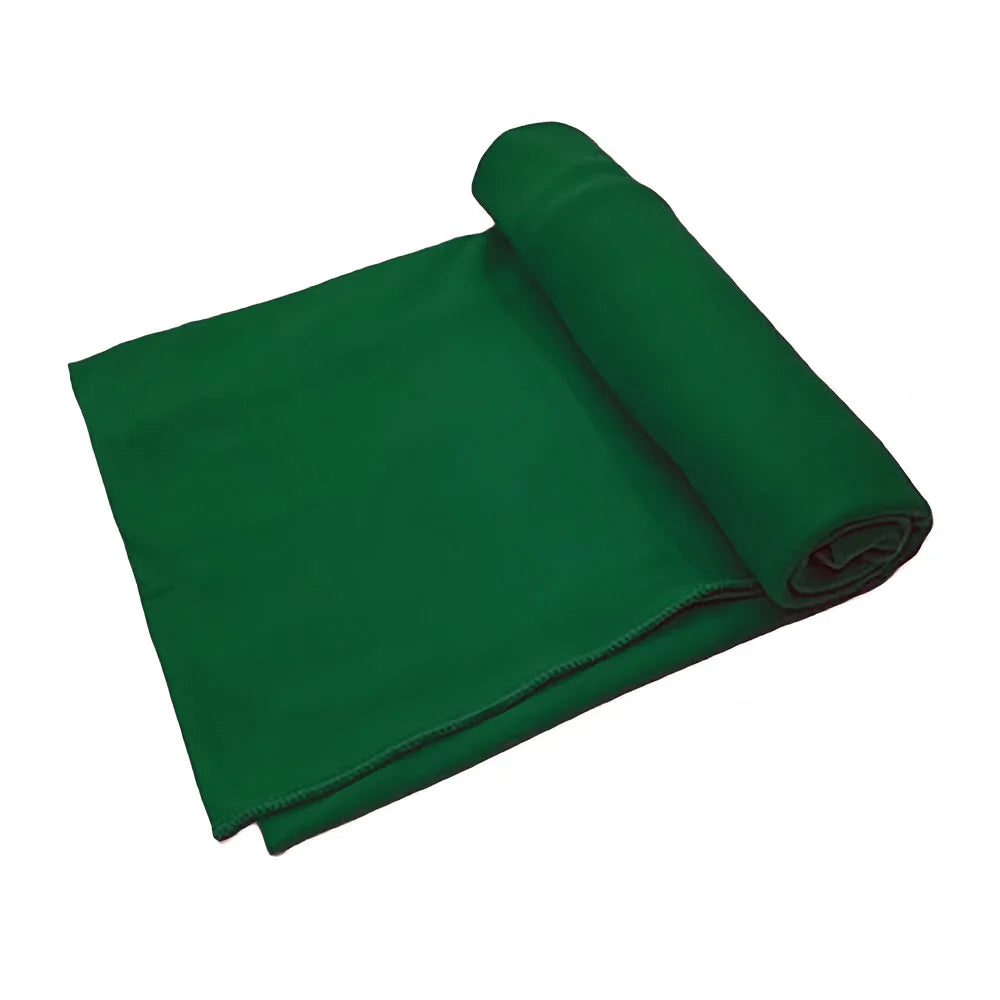 Dunkelgrüne, dehnbare Turban-Kopftuch, aufgerollt.