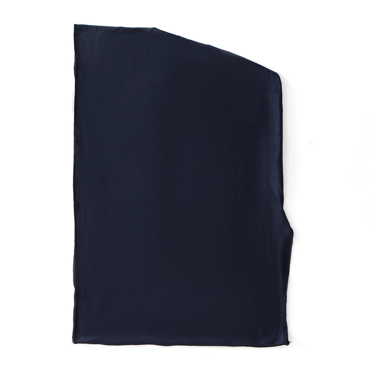 Tissu de foulard instant en jersey modal bleu marine foncé et tendance, présenté à plat.