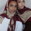 Bohemian Watercolor Print Lady Hijab Scarf