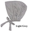 Pañuelo turbante elegante gris claro con nudo