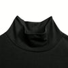 Robe maxi ample noire à col montant