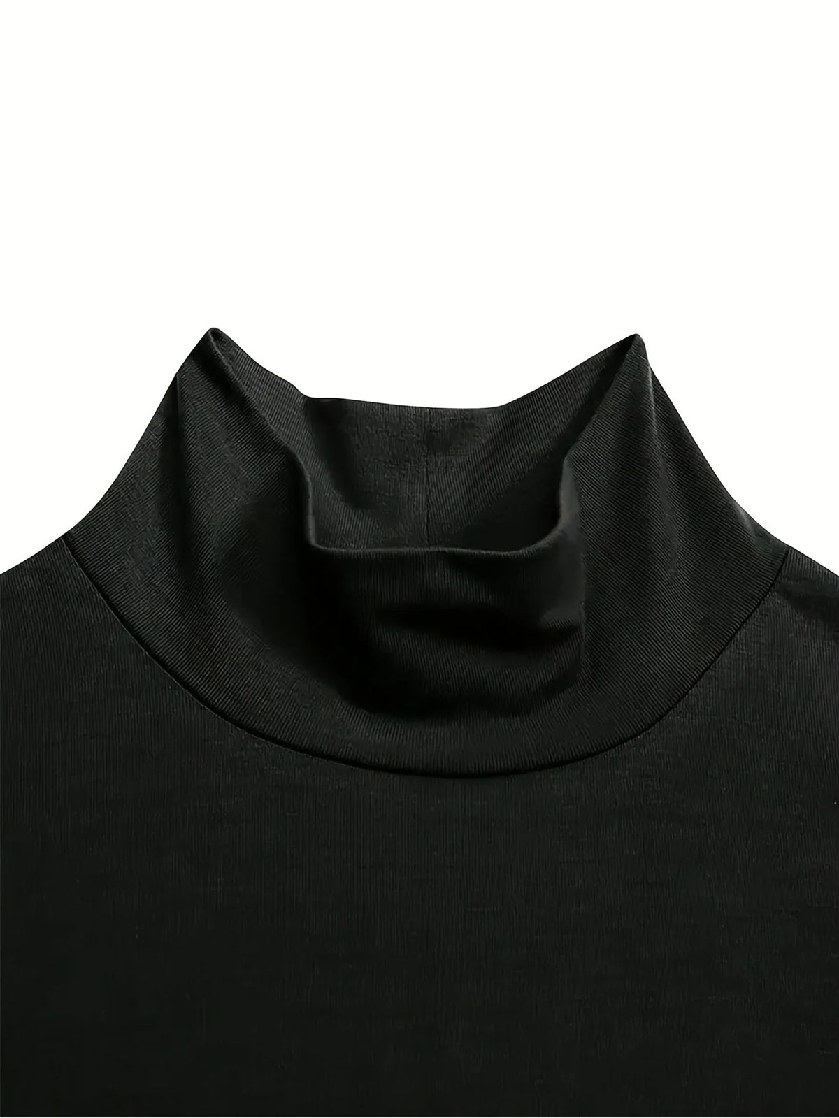 Robe maxi ample noire à col montant