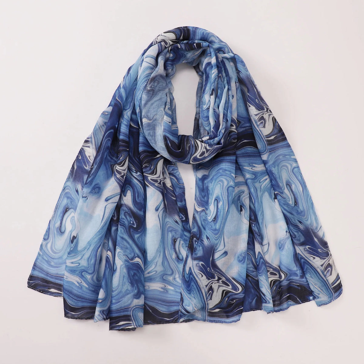 Bohemian Watercolor Print Lady Hijab Scarf