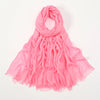 Pañuelo de hijab elegante rosa brillante de bambú drapeado y fluido