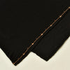 Pañuelo de jersey de algodón negro con detalle de borde brillante