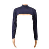 Marineblauer elastischer Modal-Jersey-Shrug mit Langarm für Bedeckung