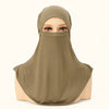 Un mannequin portant un foulard instant stretch vert olive
