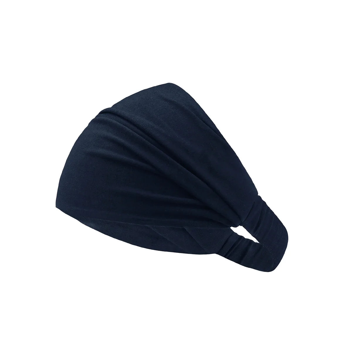 Dunkelblaue, weiche Baumwoll-Stretch-Hijab-Kappe und -Bandana.
