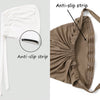 A white adjustable elastic headband hijab cap shown with an anti-slip strip detail.