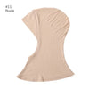 Hijab et foulard beige, vue de dessus.