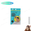 Paquete de cinta para hijab con gráfico circular amarillo que muestra cómo usar la cinta invisible y mate de doble cara.