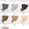 Ten variations of adjustable cotton jersey inner hijab caps shown in various colors and folds.