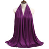A draped purple premium modal jersey hijab displayed on a mannequin.