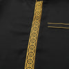 Schwarzer Herren-Thobe mit Goldstickerei am Placket und an den Ärmelenden