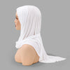 Weißer Instant-Hijab-Schal aus Jersey, drapiert auf einem Mannequin.