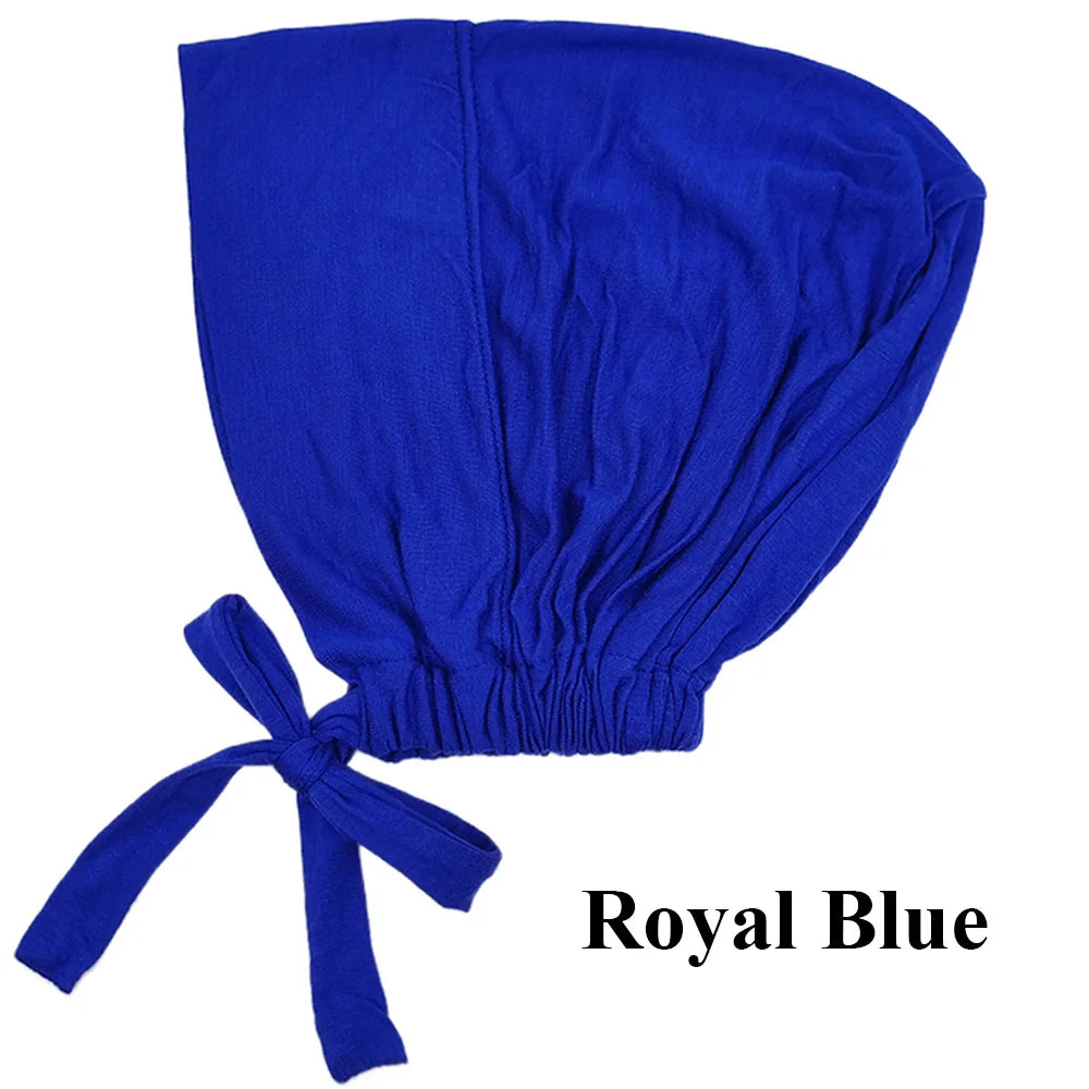 Pañuelo elegante de tipo turbante modal azul real