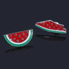 Rotes und grünes Wassermelonen-Form-Emailen-Anstecknadel-Broche