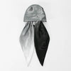 Elegant satin silk instant hijab scarf in silver and black colors