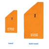 Ensemble de serviettes orange, différentes tailles