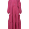 Langes, mehrteiliges rosa muslimisches Kaftankleid für Frauen.