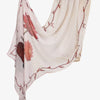 Helles rosa Aquarell-Linen-Stoff-Hijab-Schal mit rötlich-rosa Blütenzweigen.