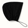 Black adjustable modal hijab cap with elastic bands