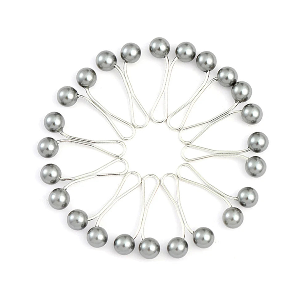 Runde Anordnung silberne Perlen-Drop-Pins für Hijab- und Schalclipse.