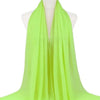 Helles limettengrünes Chiffon-Hijab-Schal über einem Mannequin-Hals